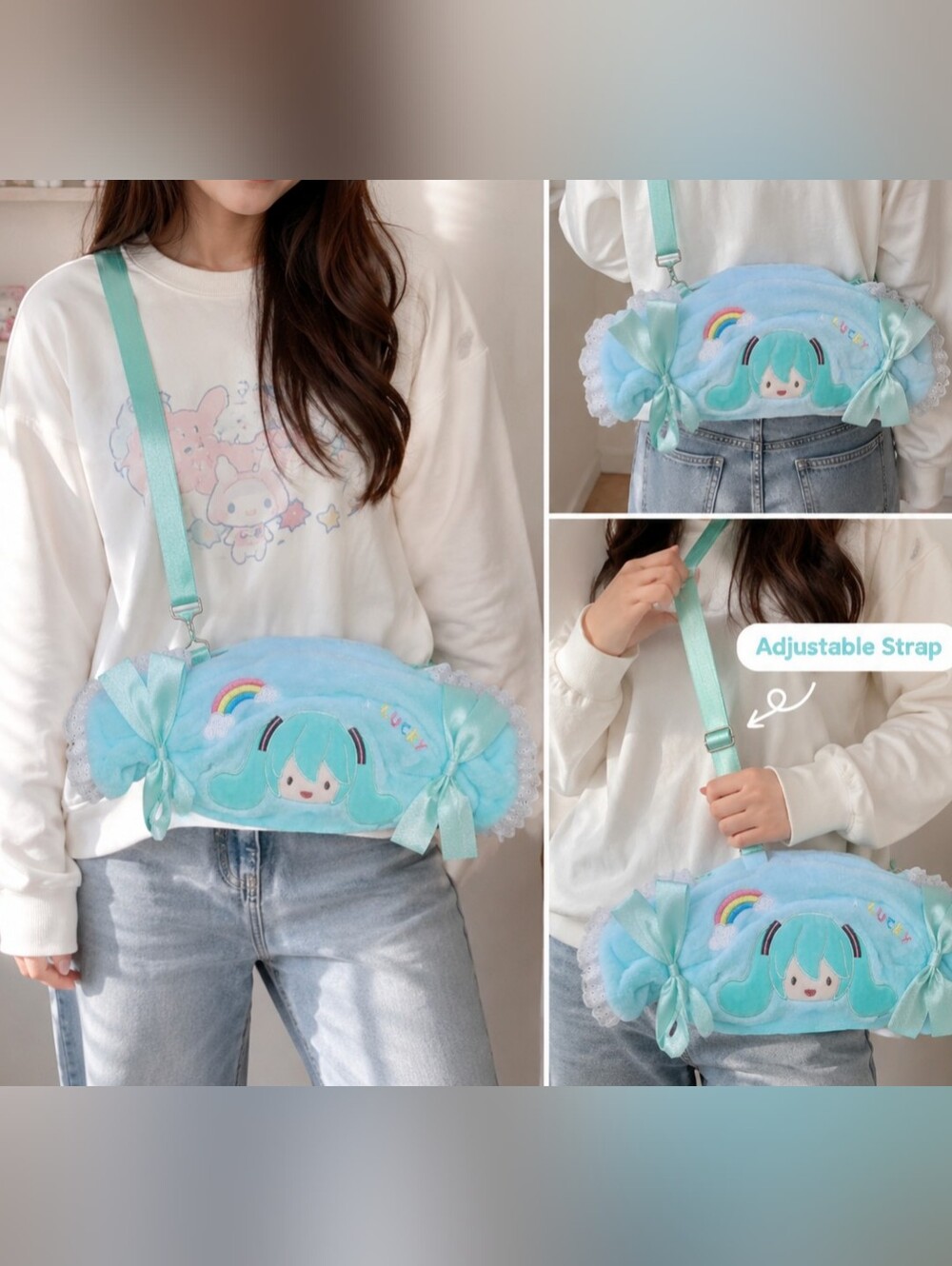 HATSUNE MIKU Plush Bag BUNDLE (4 Items)
